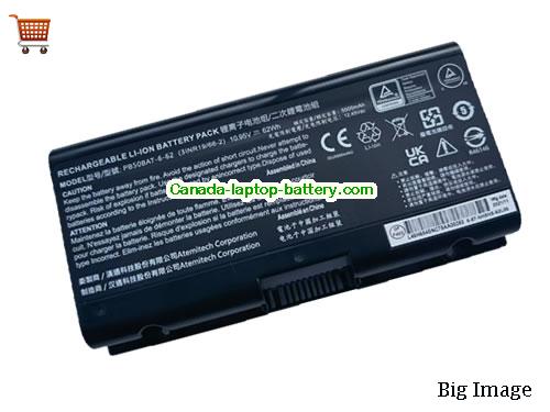 Canada Original Laptop Battery for  SAGER NP8377-S(PB71RF-G), NP8371, NP8451(PB51RC), NP8454,  Black, 5500mAh, 62Wh  10.95V