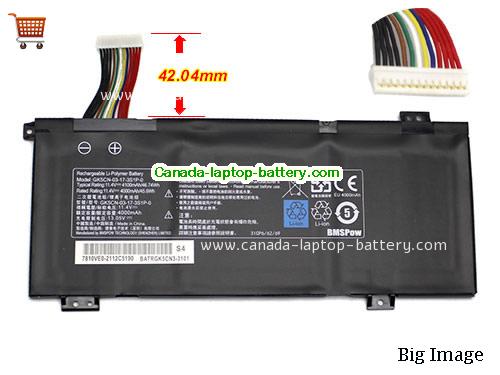 Canada Original Laptop Battery for   Black, 4100mAh, 46.74Wh  11.4V