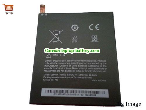 Genuine OTHER G99951 Battery 5840mAh, 22.2Wh , 3.8V, Black , Li-Polymer