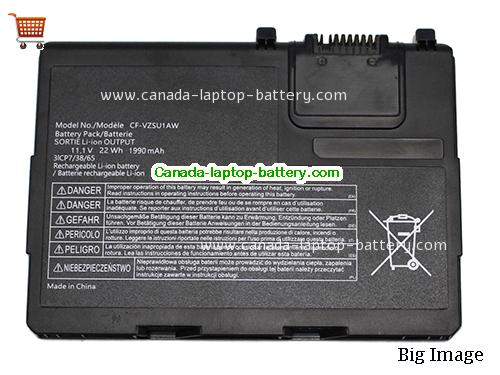 PANASONIC CF-VZSU1AR Replacement Laptop Battery 1990mAh, 22Wh  11.1V Black Li-Polymer