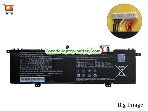 Genuine UTILITY U638560PV-3S1P Battery 5100mAh, 58.14Wh , 11.4V, Black , Li-ion