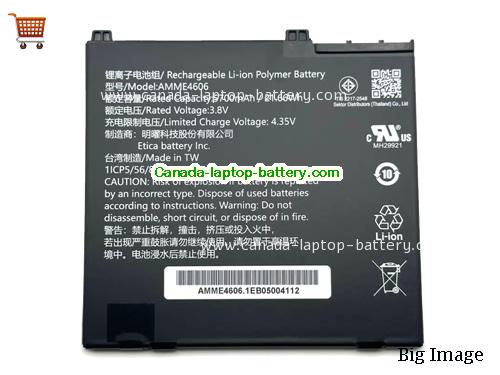 Canada Genuine AMME4606 Battery for ZEBRA 8 Inch Tablet 3.8v 5700mah