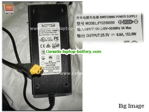 Canada Genuine Fuyuang FY2556000 Switching Power Supply 25.5v 6.0A 153W AC Adapter Power supply 