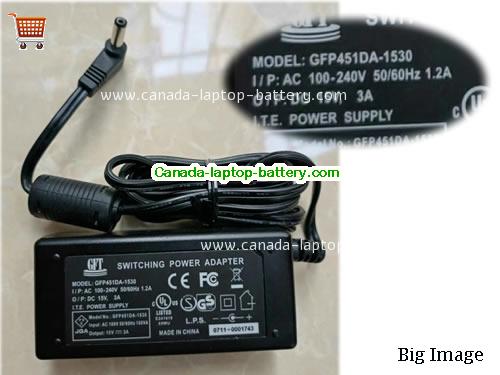 GFP GFP451DA-1530 Laptop AC Adapter 15V 3A 45W