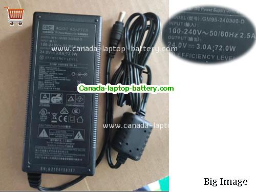 gve  24V 3A Laptop AC Adapter