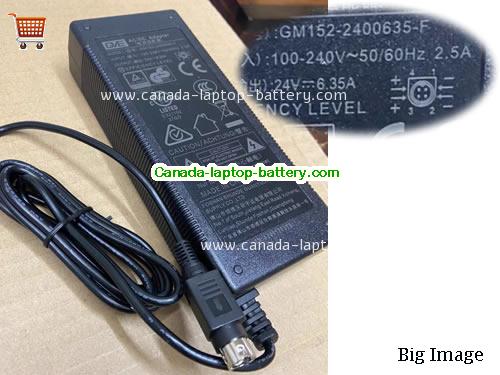 gve  24V 6.35A Laptop AC Adapter