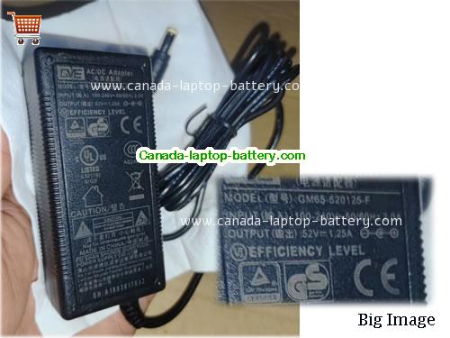 gve  52V 1.25A Laptop AC Adapter