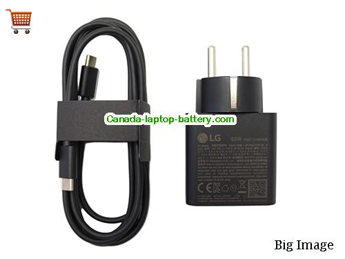 Canada Genuine EU LG  LP65WGC20P-EK B 65W Fast Charger Type C  20V 3.25A PDO AC Adapter Power supply 