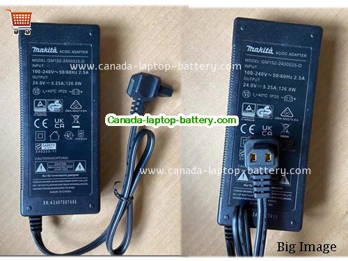 Canada Genuine Makita GM152-2400525-D Ac/DC Adapter for Car Refrigerator 24v 5.25A 126W Power supply 