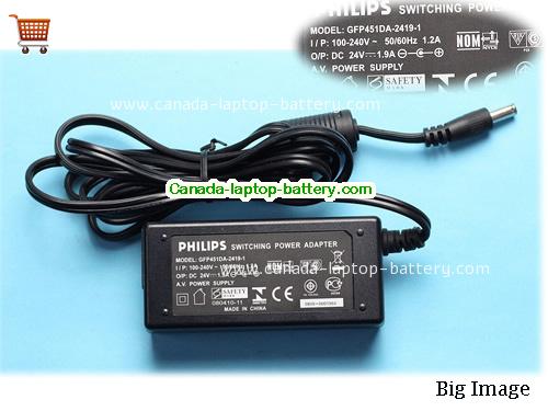 philips  24V 1.9A Laptop AC Adapter