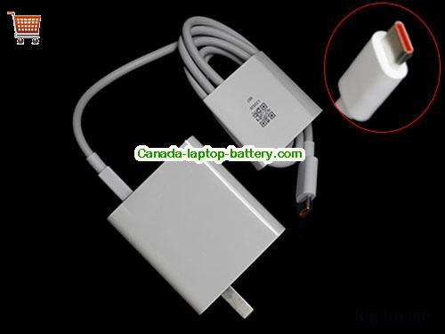 Canada MDY-11-EB AC Adapter 65W Type C XiaoMi US White PD Fast Charger Power supply 