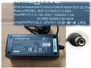 Creative 27V 1.7A 48W Laptop Adapter, Laptop AC Power Supply Plug Size 5.5 x 2.1mm 